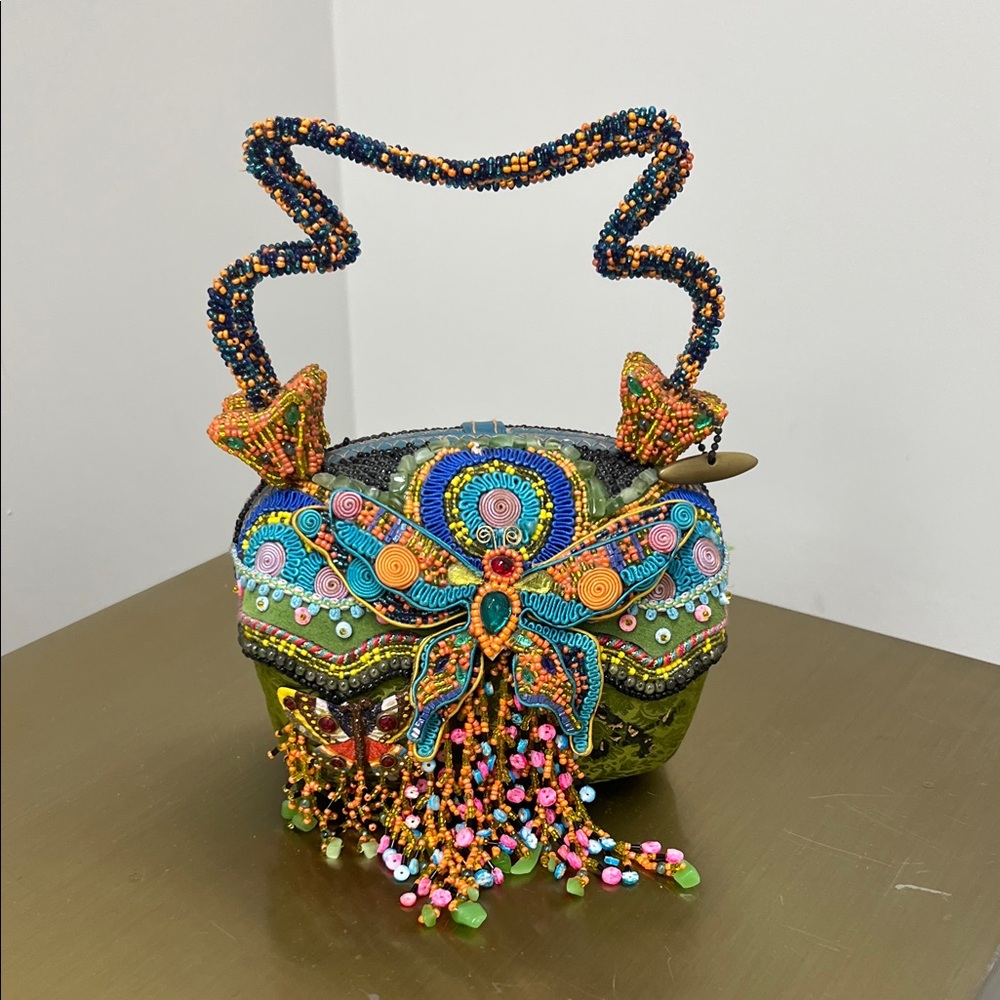 Mary Frances Beaded Mini Tophandle Bag